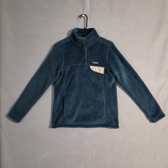 Patagonia Other - Patagonia Wavy Blue Tide Pool Blue X Dye Re Tool Snap T Fleece Pullover Size S